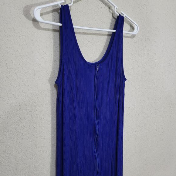 K Studio Dress Womens Small Blue Sleeveless Midi Summer Casual Resort Minimalist - Picture 9 of 10